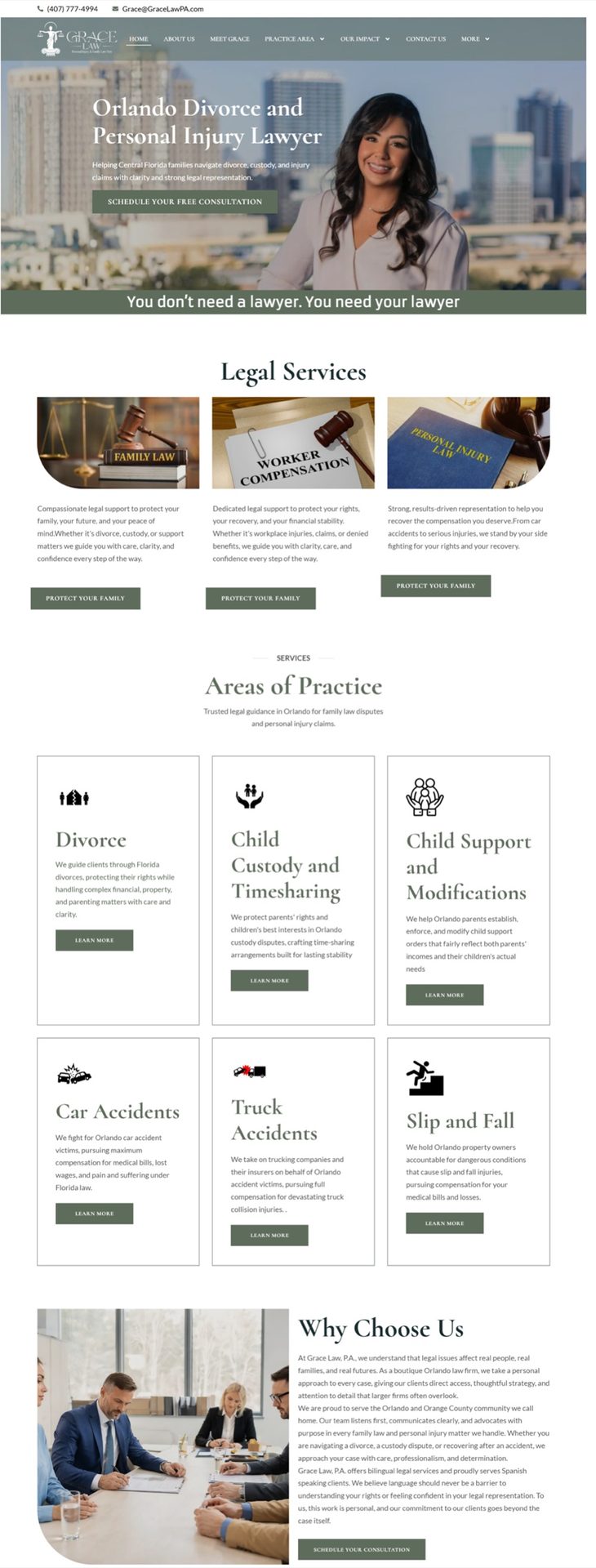 Grace Law PA digital marketing results managed by Inventive Media